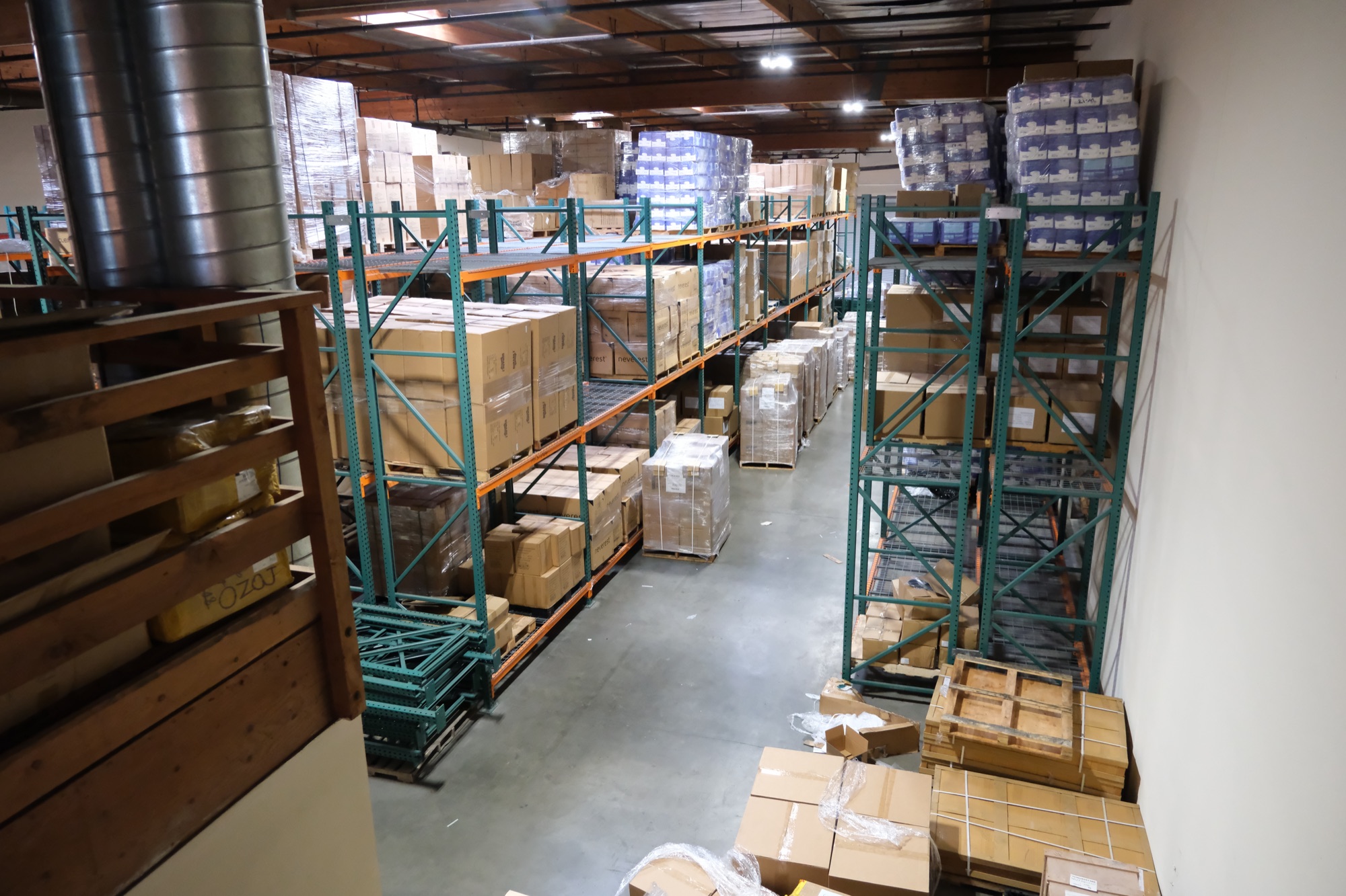 Warehouse interior with pallet racking along the Garfield Avenue corridor