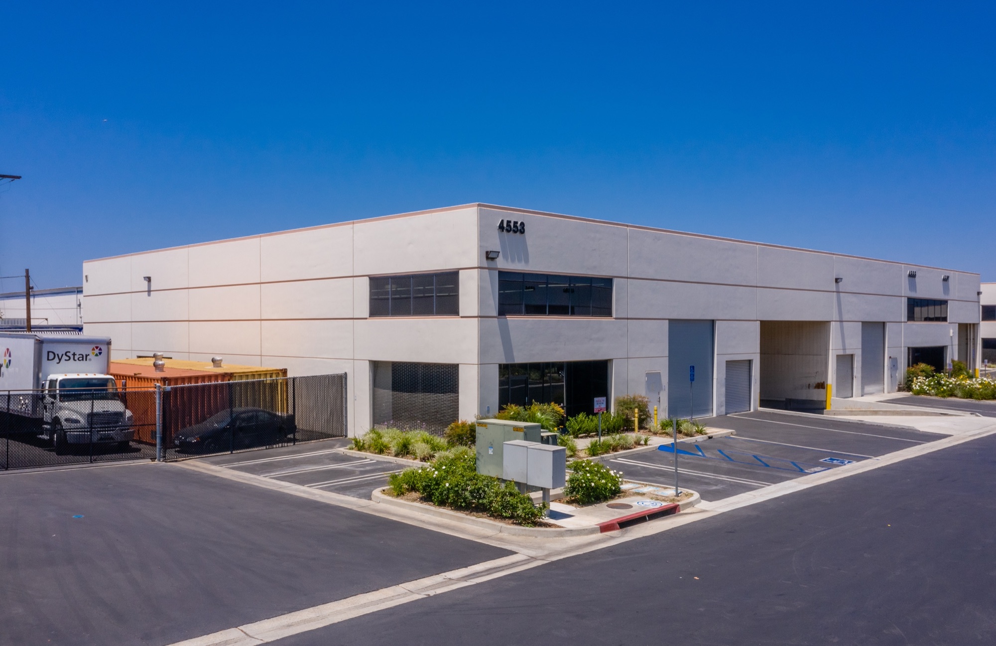 4553 Firestone Blvd corner entry and dock loading